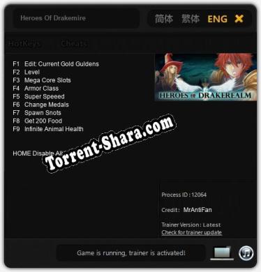 Heroes Of Drakemire: ТРЕЙНЕР И ЧИТЫ (V1.0.84)