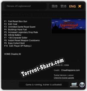 Heroes of Legionwood: Читы, Трейнер +10 [CheatHappens.com]