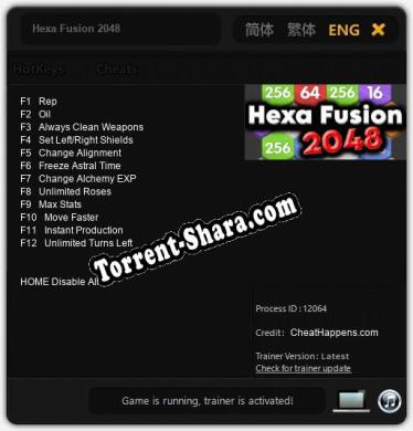 Hexa Fusion 2048: Трейнер +12 [v1.4]