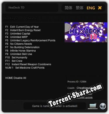 HexDeck TD: Читы, Трейнер +13 [CheatHappens.com]