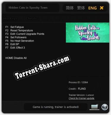 Hidden Cats in Spooky Town: Трейнер +7 [v1.1]