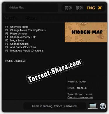 Hidden Map: Трейнер +8 [v1.1]