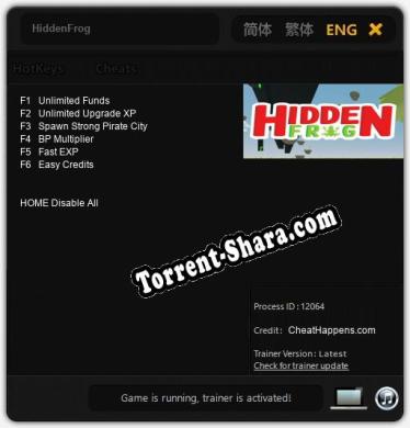 HiddenFrog: Читы, Трейнер +6 [CheatHappens.com]