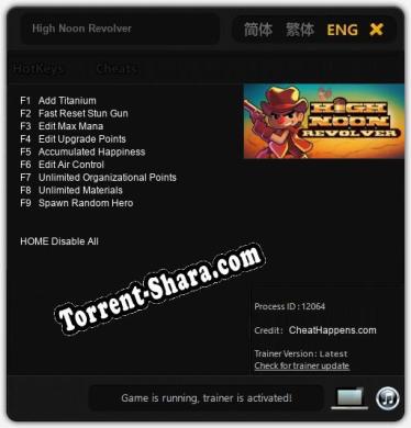 High Noon Revolver: Читы, Трейнер +9 [CheatHappens.com]
