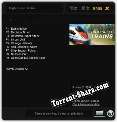 High Speed Trains: ТРЕЙНЕР И ЧИТЫ (V1.0.54)