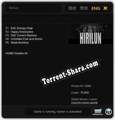 Hirilun: Читы, Трейнер +5 [FLiNG]