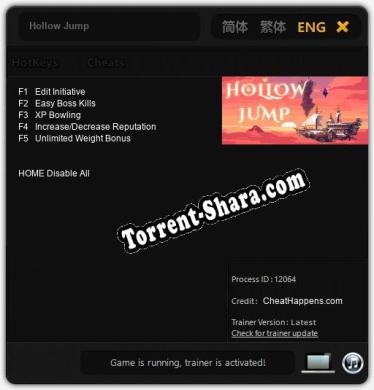 Hollow Jump: ТРЕЙНЕР И ЧИТЫ (V1.0.72)