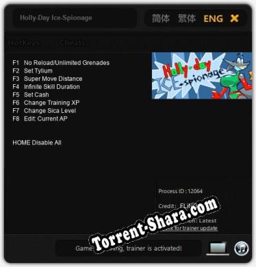 Трейнер для Holly-Day Ice-Spionage [v1.0.9]