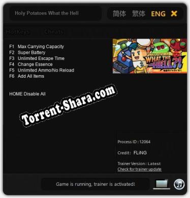 Трейнер для Holy Potatoes What the Hell [v1.0.1]
