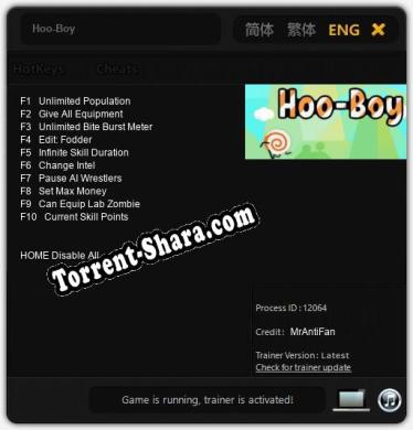 Трейнер для Hoo-Boy [v1.0.4]