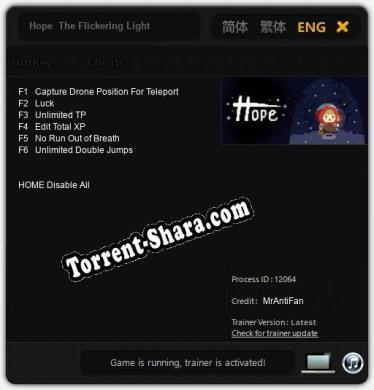 Hope  The Flickering Light: Читы, Трейнер +6 [MrAntiFan]