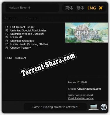 Horizon Beyond: Трейнер +7 [v1.4]