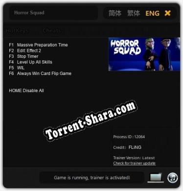 Horror Squad: Трейнер +6 [v1.4]