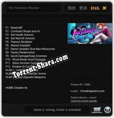 Hot Tentacles Shooter: Трейнер +15 [v1.6]