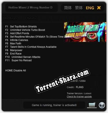 Hotline Miami 2 Wrong Number Digital Comic: Читы, Трейнер +11 [FLiNG]