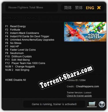 House Fighters Total Mess: Трейнер +14 [v1.9]