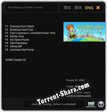 Huckleberry Fields Forever: Читы, Трейнер +8 [MrAntiFan]