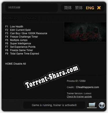 HUDDAM: Трейнер +9 [v1.4]