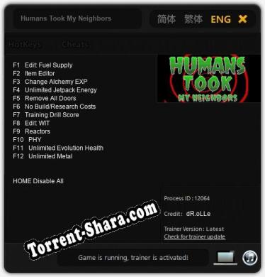Humans Took My Neighbors: Читы, Трейнер +12 [dR.oLLe]