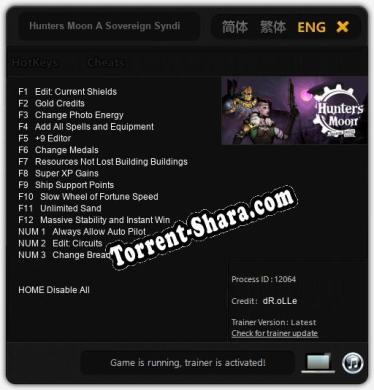 Hunters Moon A Sovereign Syndicate Adventure: Читы, Трейнер +15 [dR.oLLe]