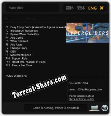 Hyperglide: Читы, Трейнер +12 [CheatHappens.com]
