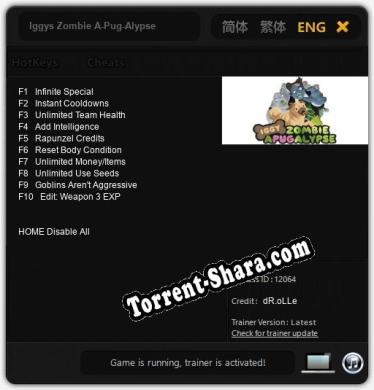 Iggys Zombie A-Pug-Alypse: Трейнер +10 [v1.5]