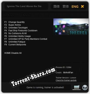 Igrerea The Land Above the Stars: ТРЕЙНЕР И ЧИТЫ (V1.0.86)