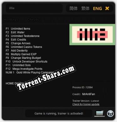 illie: Читы, Трейнер +13 [MrAntiFan]