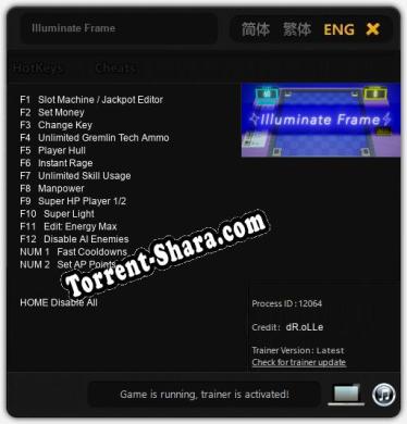 Трейнер для Illuminate Frame [v1.0.2]