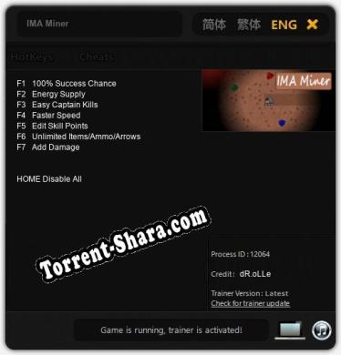 IMA Miner: Трейнер +7 [v1.4]