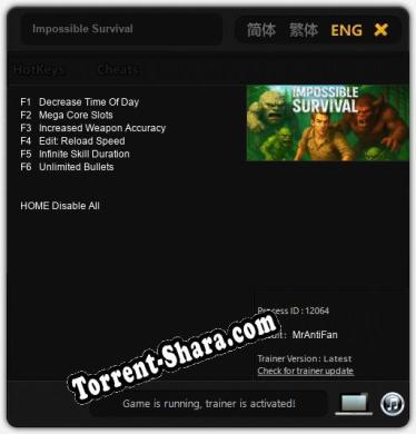 Impossible Survival: Трейнер +6 [v1.3]