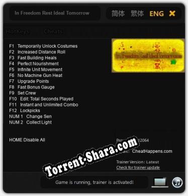 In Freedom Rest Ideal Tomorrows: Трейнер +14 [v1.4]