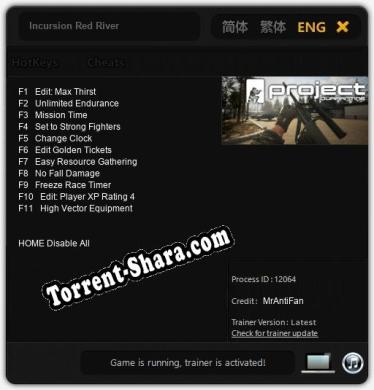 Incursion Red River: ТРЕЙНЕР И ЧИТЫ (V1.0.14)