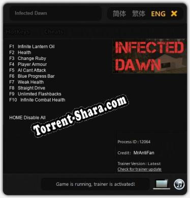 Infected Dawn: Трейнер +10 [v1.4]