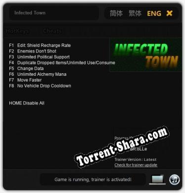 Infected Town: ТРЕЙНЕР И ЧИТЫ (V1.0.81)