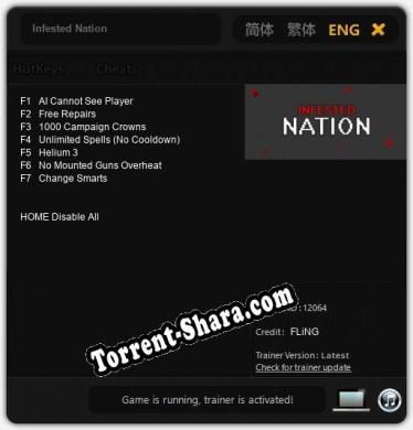 Infested Nation: Читы, Трейнер +7 [FLiNG]