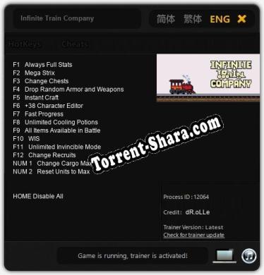 Infinite Train Company: ТРЕЙНЕР И ЧИТЫ (V1.0.70)