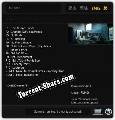 InFocus: Трейнер +14 [v1.4]