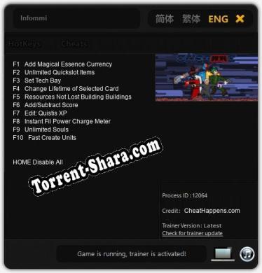 Infommi: Читы, Трейнер +10 [CheatHappens.com]