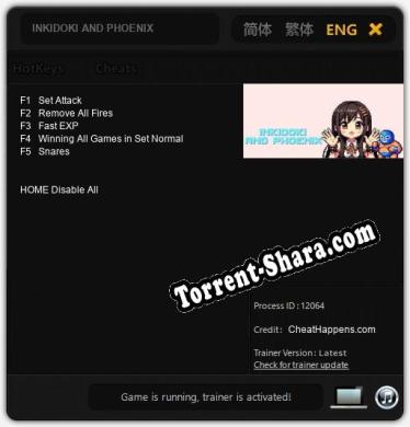 INKIDOKI AND PHOENIX: ТРЕЙНЕР И ЧИТЫ (V1.0.62)