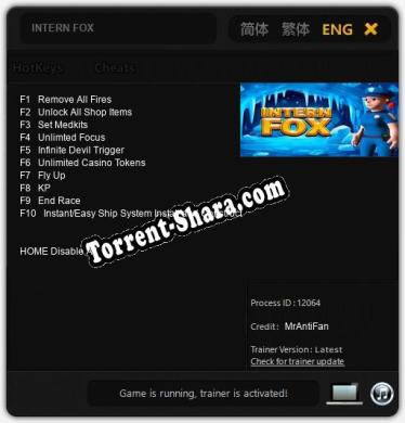 INTERN FOX: ТРЕЙНЕР И ЧИТЫ (V1.0.20)