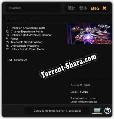 Invasion: Трейнер +7 [v1.2]