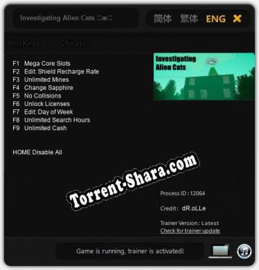 Investigating Alien Cats 调查外星猫: ТРЕЙНЕР И ЧИТЫ (V1.0.43)