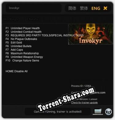 Invokyr: ТРЕЙНЕР И ЧИТЫ (V1.0.56)