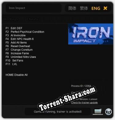 Iron Impact: Читы, Трейнер +11 [dR.oLLe]