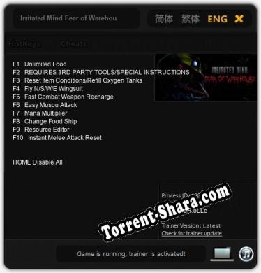 Irritated Mind Fear of Warehouse: Трейнер +10 [v1.3]