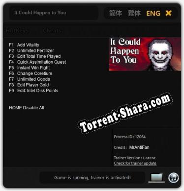 It Could Happen to You: Трейнер +9 [v1.2]