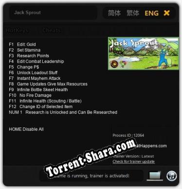 Jack Sprout: Читы, Трейнер +13 [CheatHappens.com]