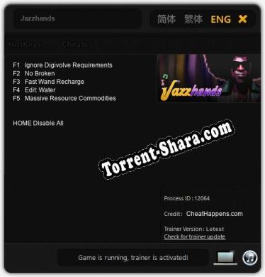 Jazzhands: Читы, Трейнер +5 [CheatHappens.com]