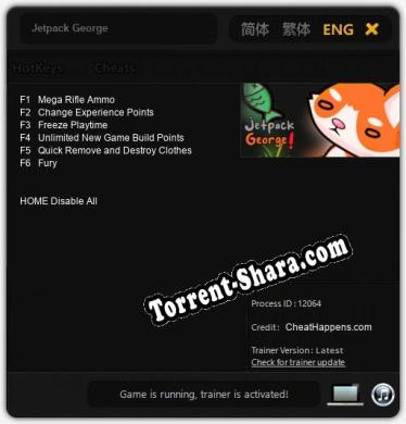 Jetpack George: Читы, Трейнер +6 [CheatHappens.com]